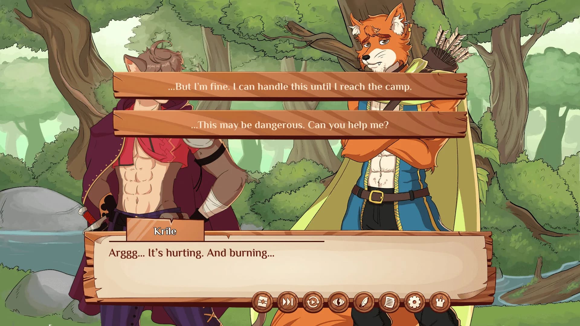 Burrow of the Fallen Bear: A Gay Furry Visual Novel görsel 3
