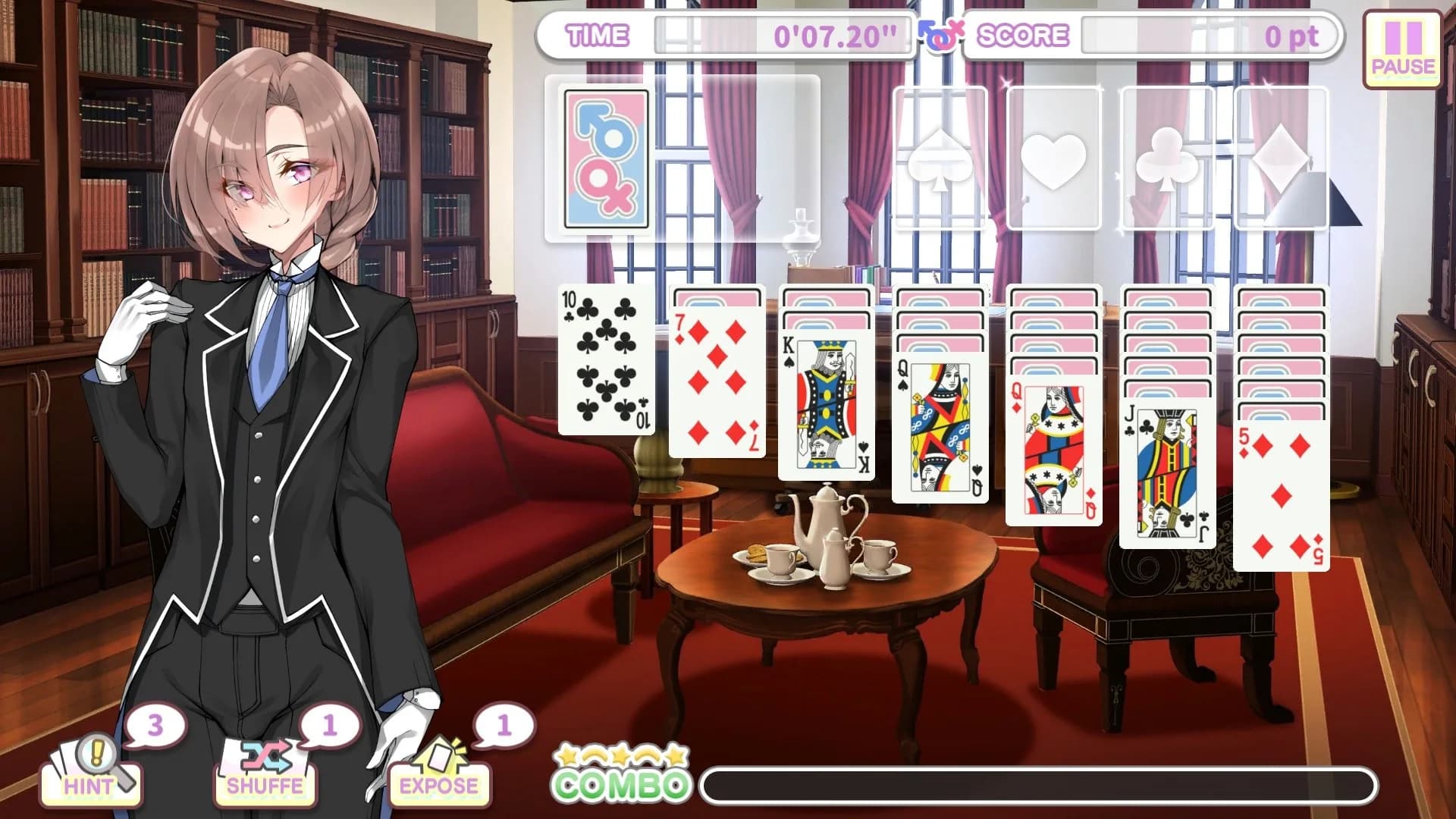 Otoko Cross: Pretty Boys Klondike Solitaire görsel 2