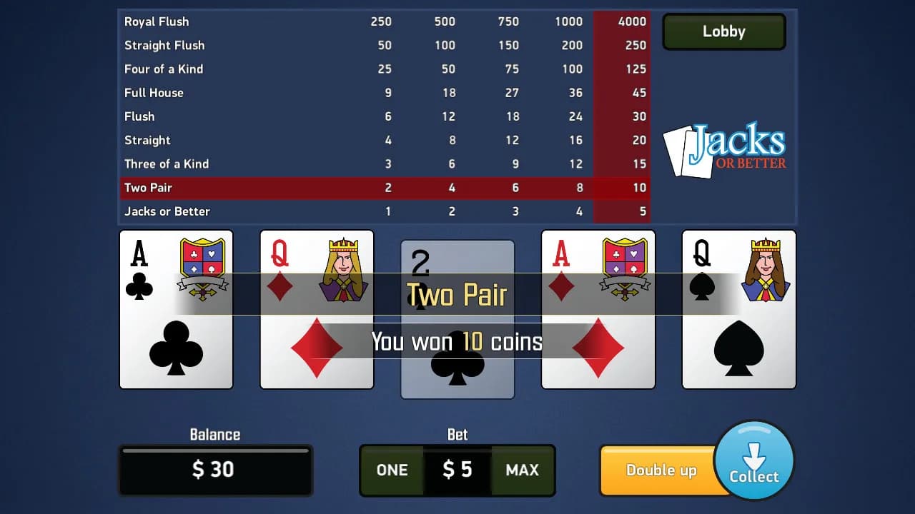 Jacks or Better - Video Poker görsel 6