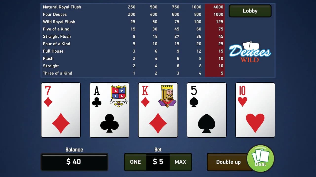 Deuces Wild - Video Poker görsel 2
