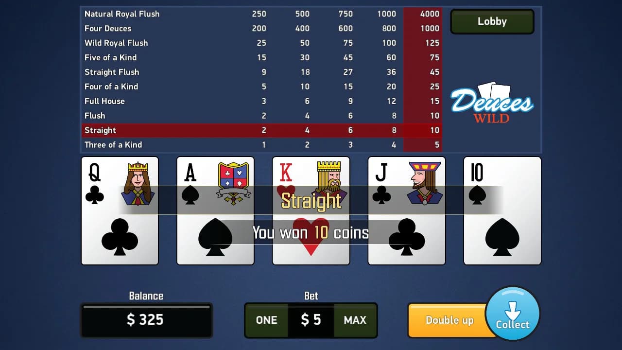 Deuces Wild - Video Poker görsel 6