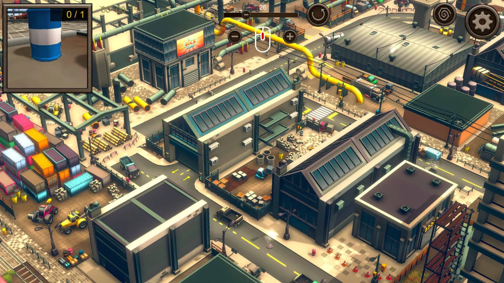 Hidden Industries Top-Down 3D görsel 3