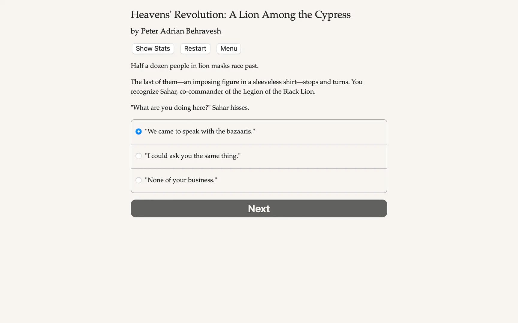 Heavens' Revolution: A Lion Among the Cypress görsel 2