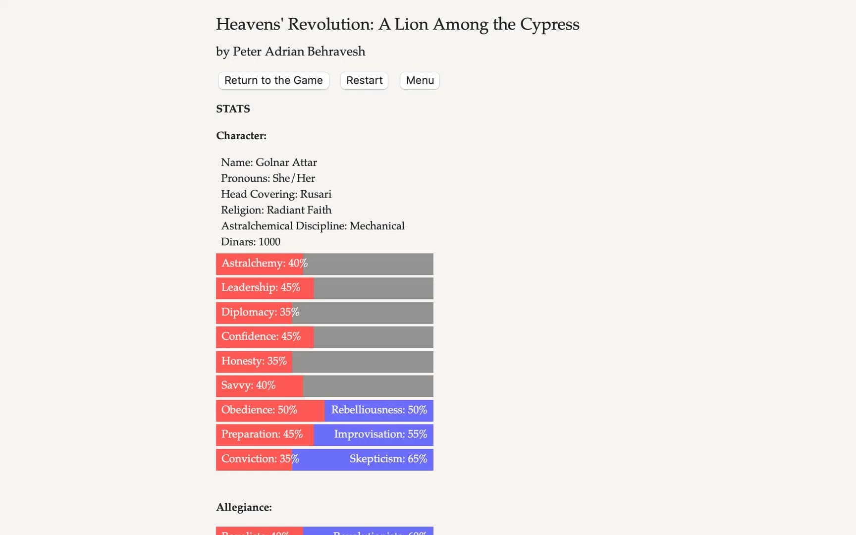 Heavens' Revolution: A Lion Among the Cypress görsel 6