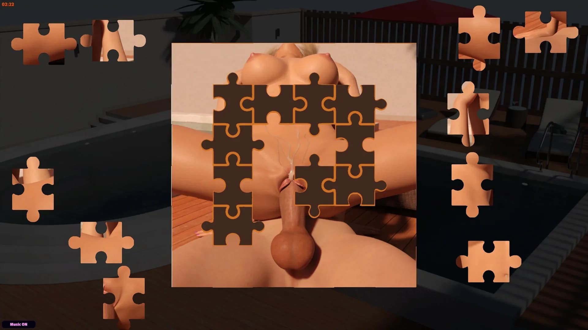 Jigsaw Puzzle - Futanari Pool Party görsel 5