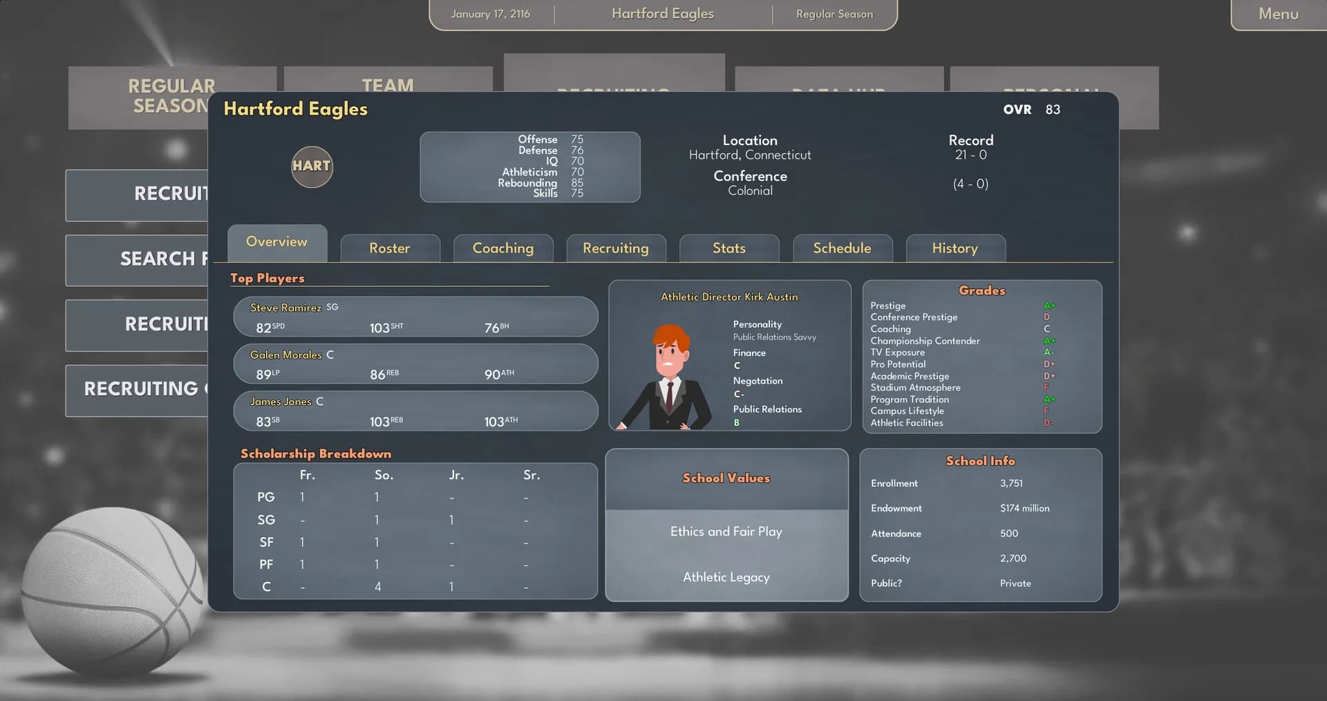College Basketball Manager görsel 17