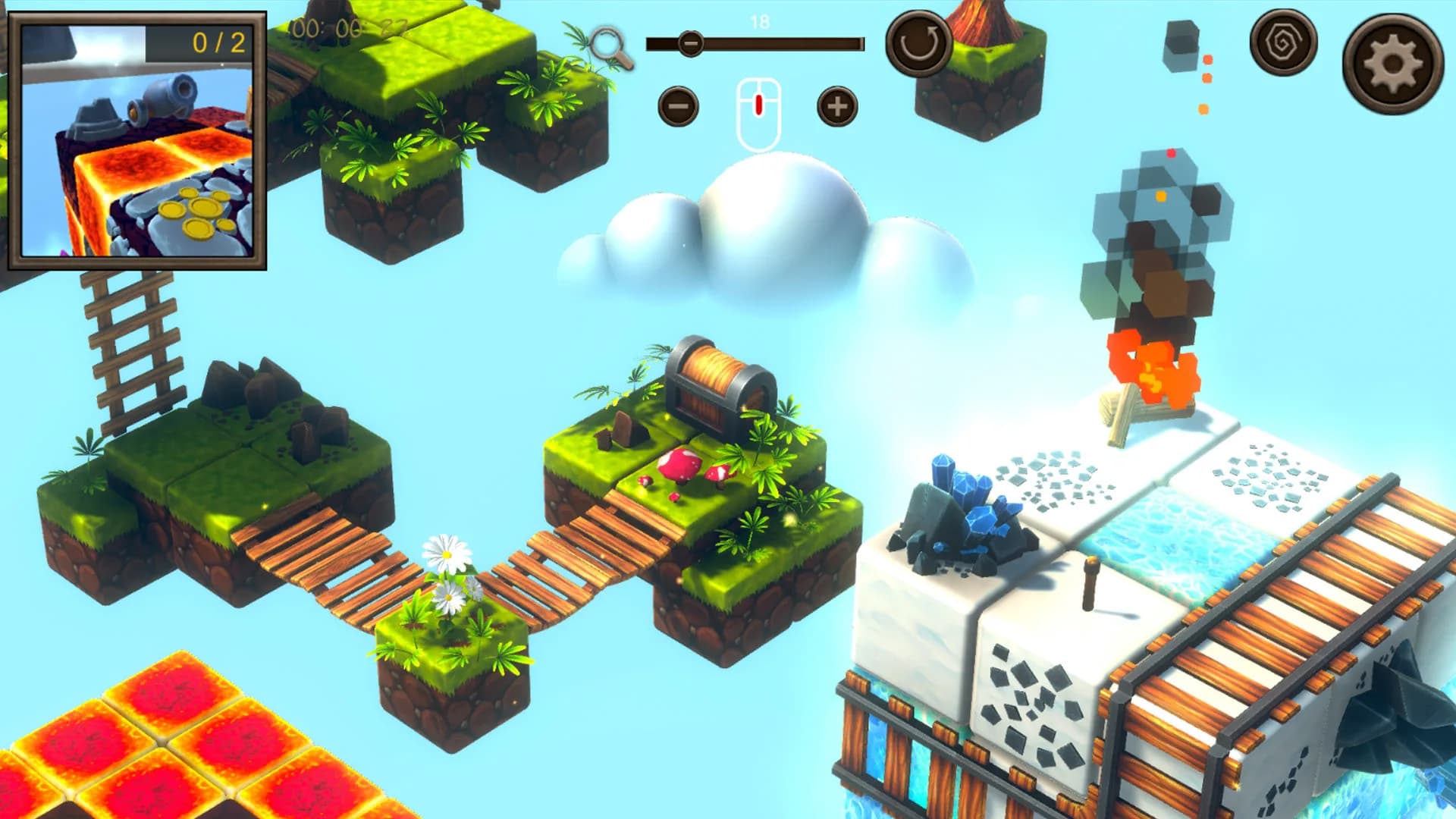 Hidden Cube World Top-Down 3D görsel 3