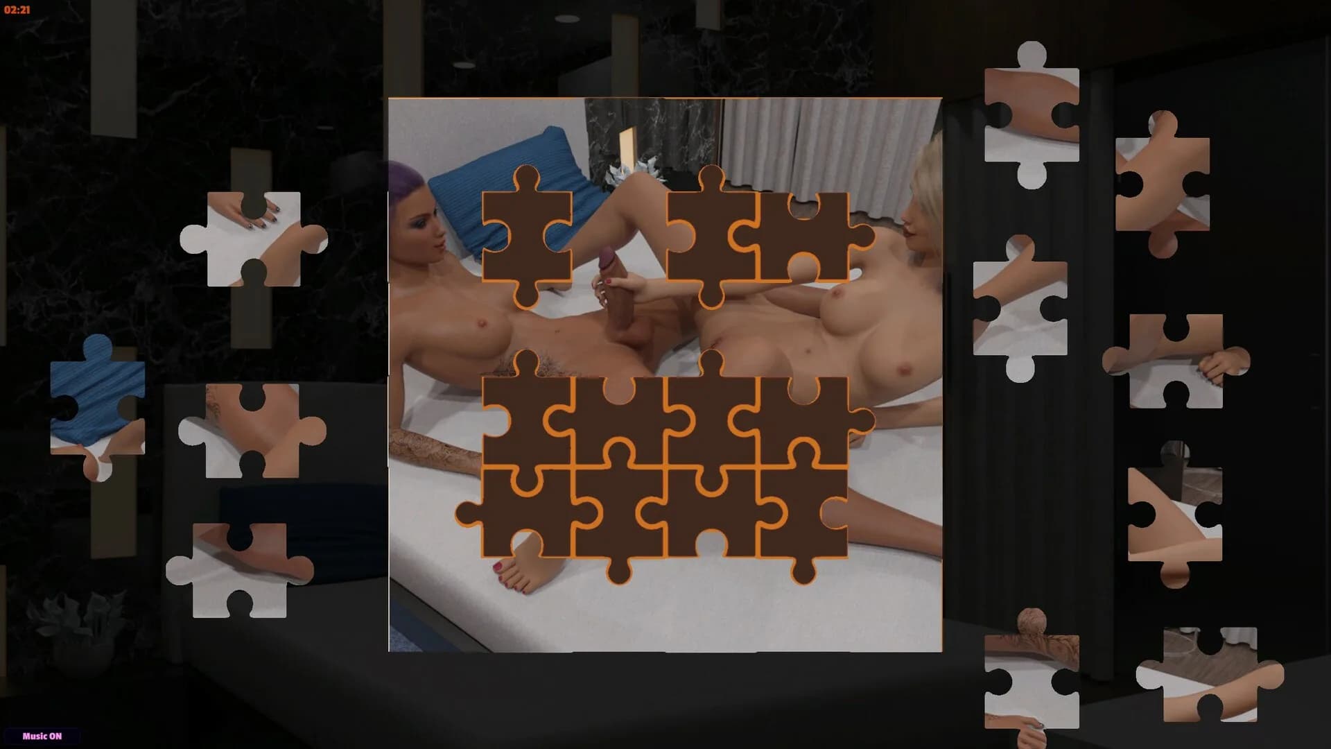 Jigsaw Puzzle - Futanari Threesome görsel 4