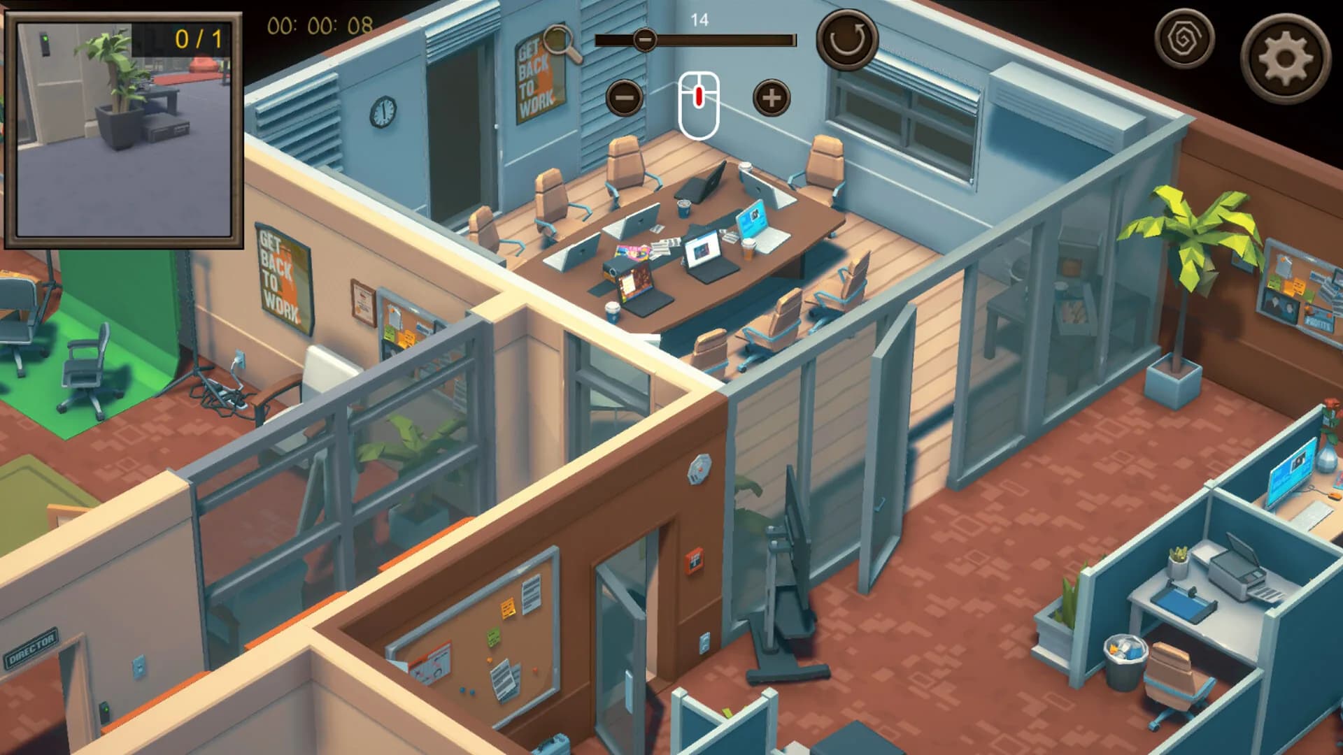 Hidden Office Top-Down 3D görsel 6