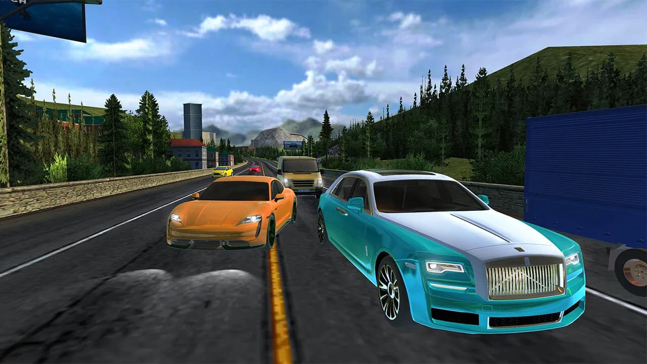 Car Racing Highway Driving Simulator, real parking driver sim speed traffic deluxe 2023 görsel 2