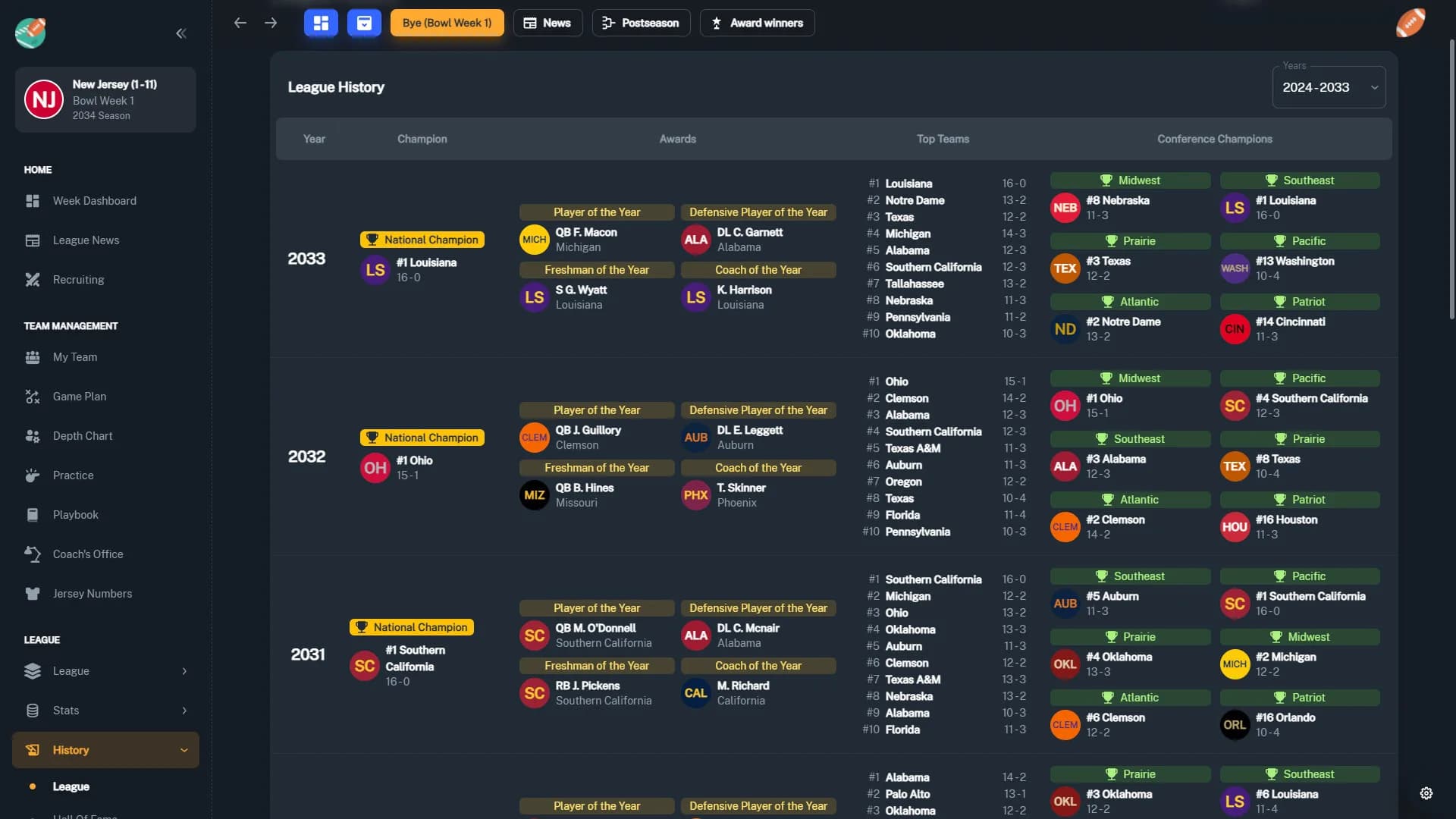 Football Coach: College Dynasty görsel 27