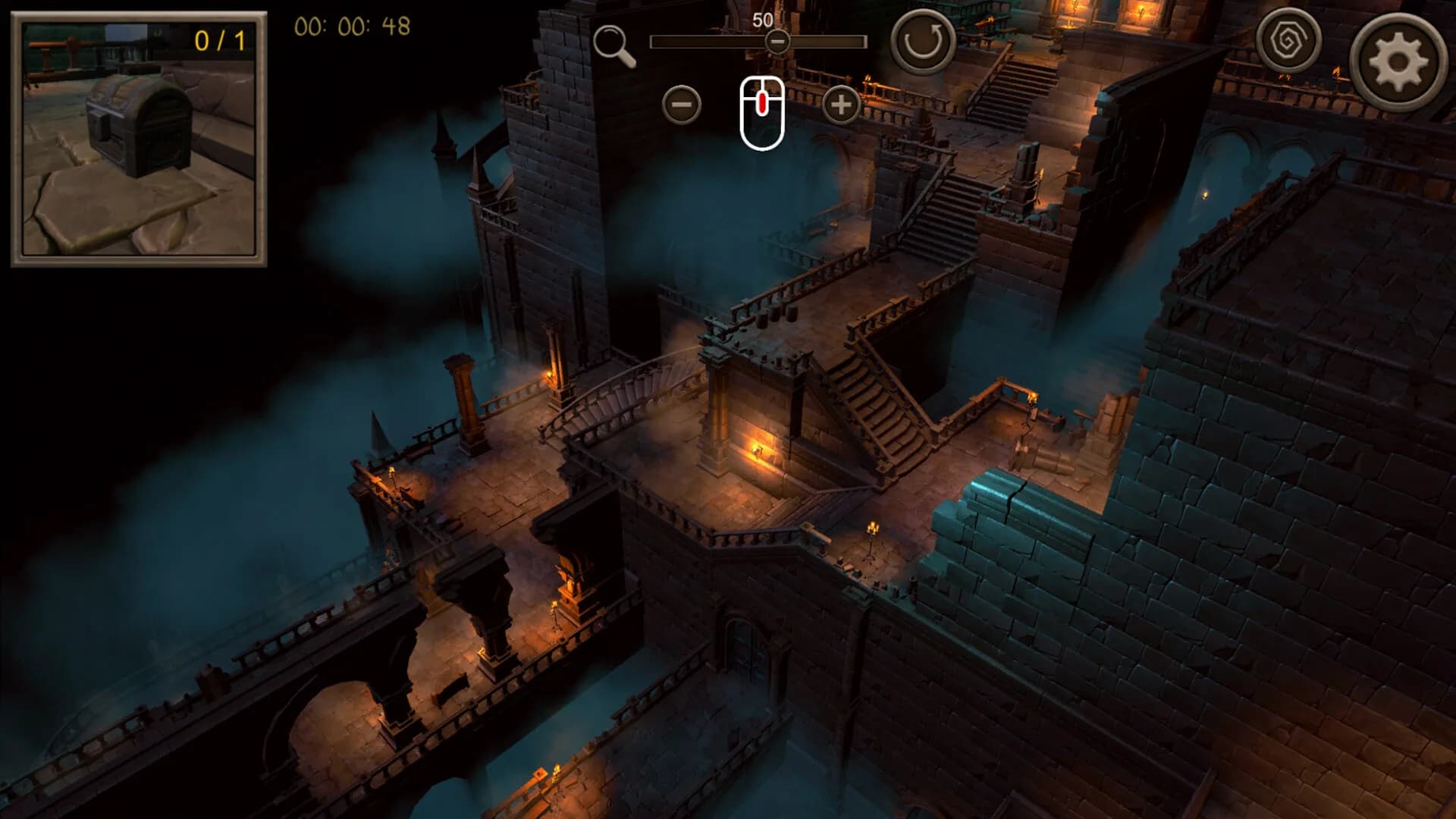 Hidden Dungeon Top-Down 3D görsel 3