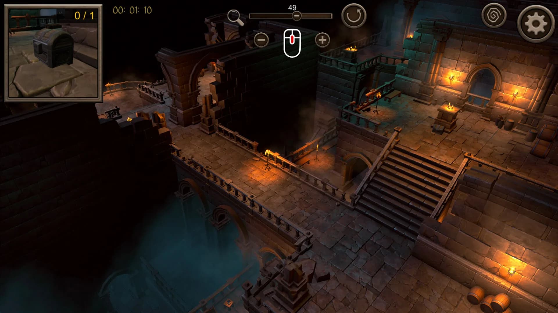 Hidden Dungeon Top-Down 3D görsel 5