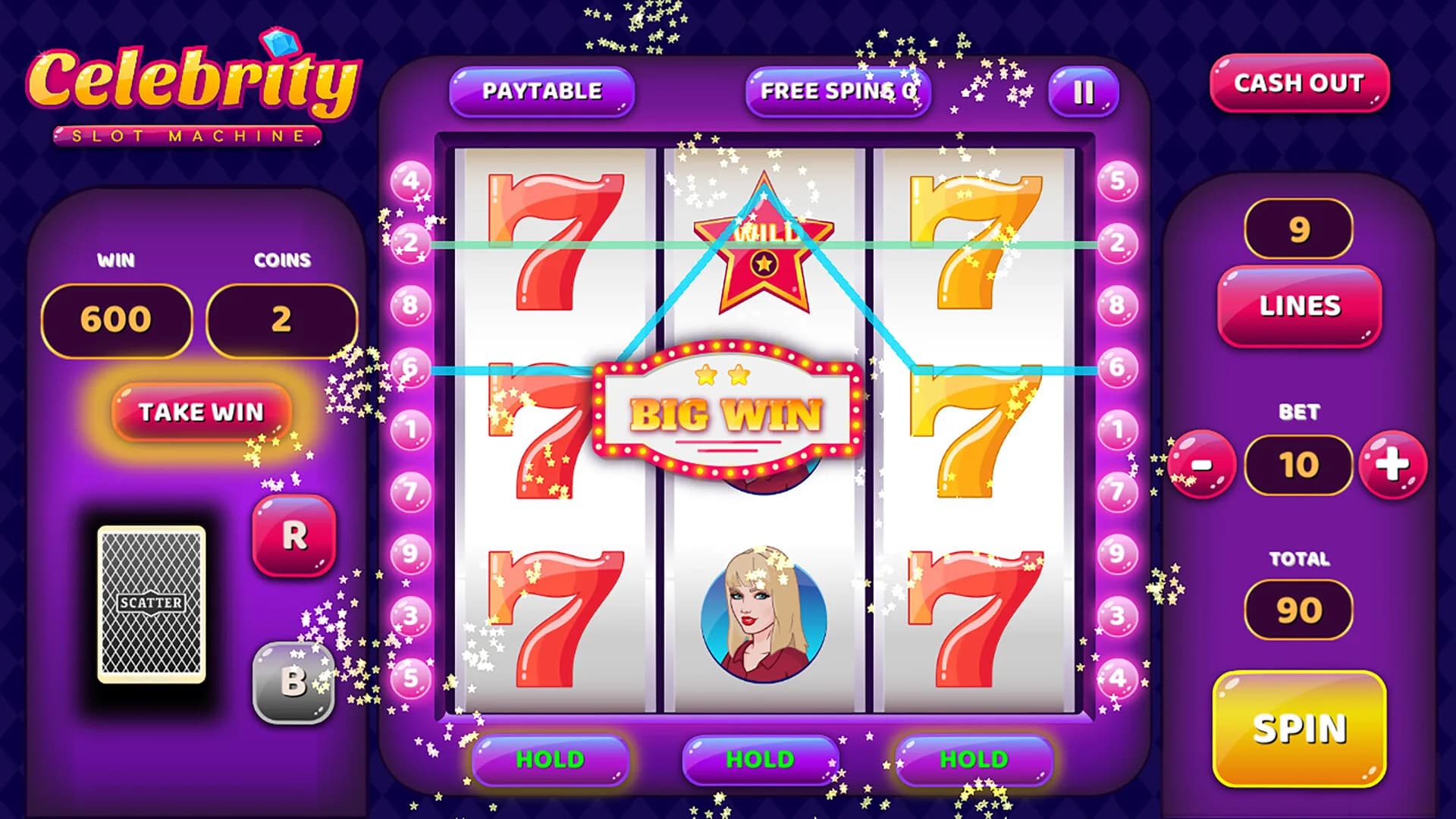 Celebrity Slot Machine görsel 5