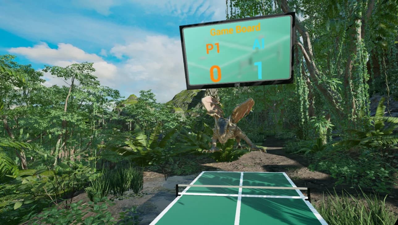 VR Dinosaur Pingpong görsel 6