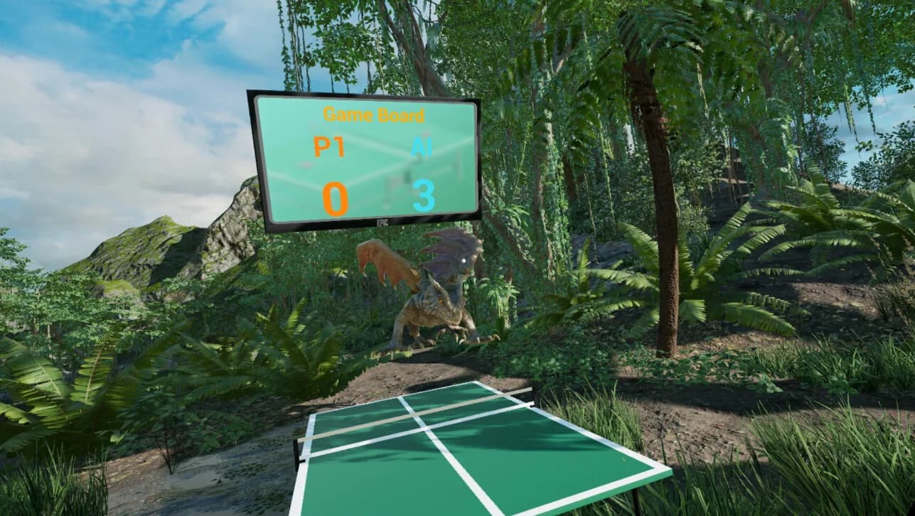 VR Dinosaur Pingpong görsel 7