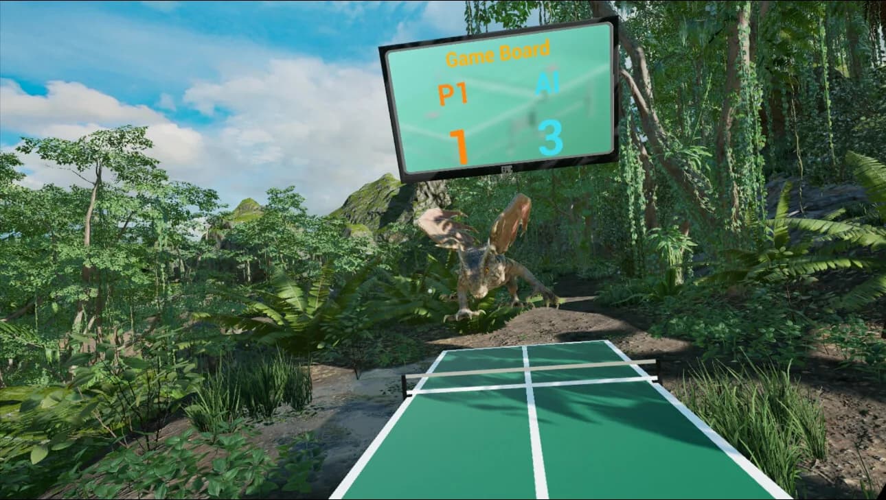 VR Dinosaur Pingpong görsel 8