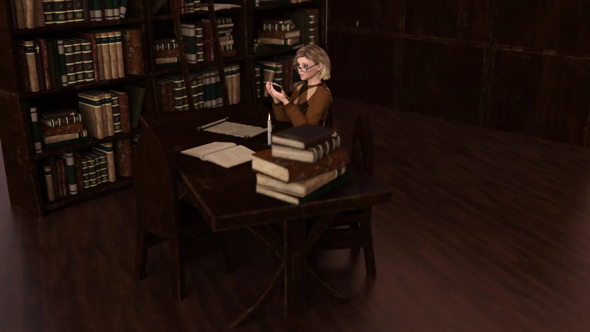 Emma - In the Library görsel 2