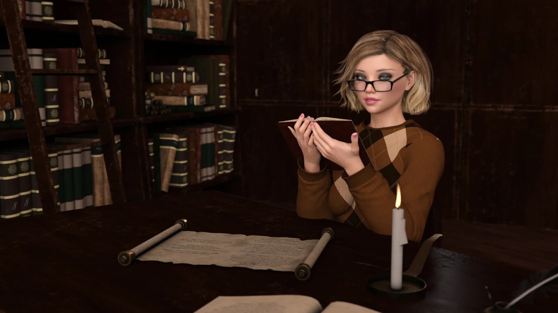 Emma - In the Library görsel 3