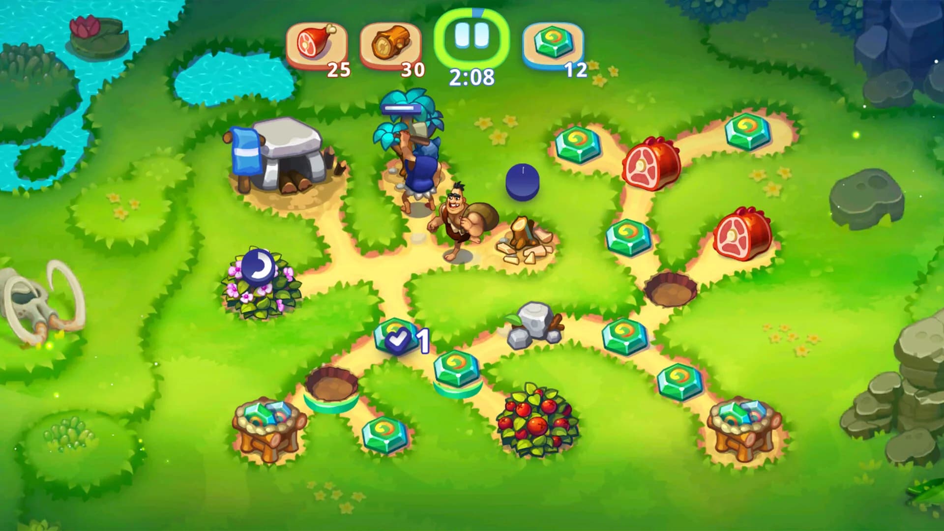 Tribe Dash - Stone Age Time Management görsel 4