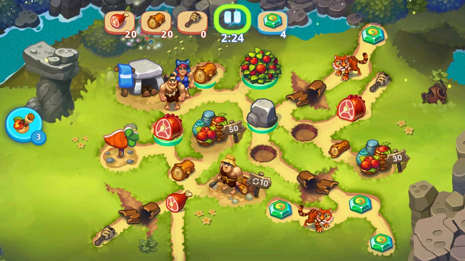 Tribe Dash - Stone Age Time Management görsel 6