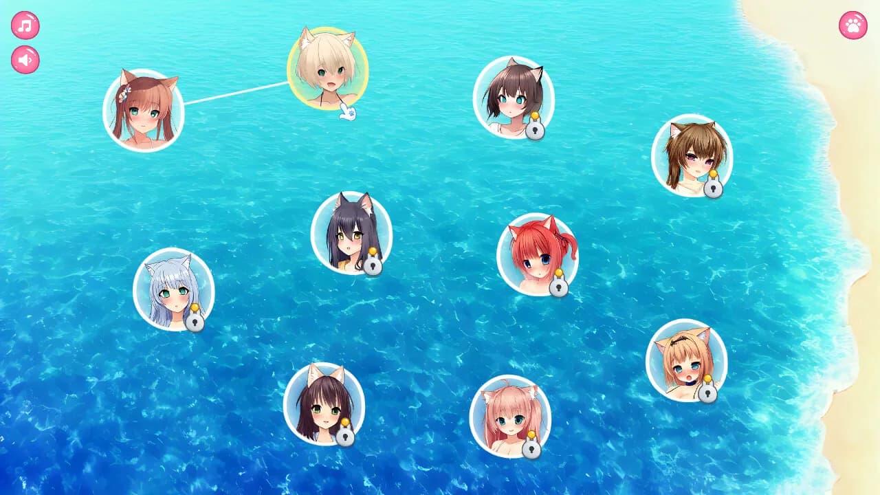 Neko Hentai Girl: Beach Match-3 görsel 5