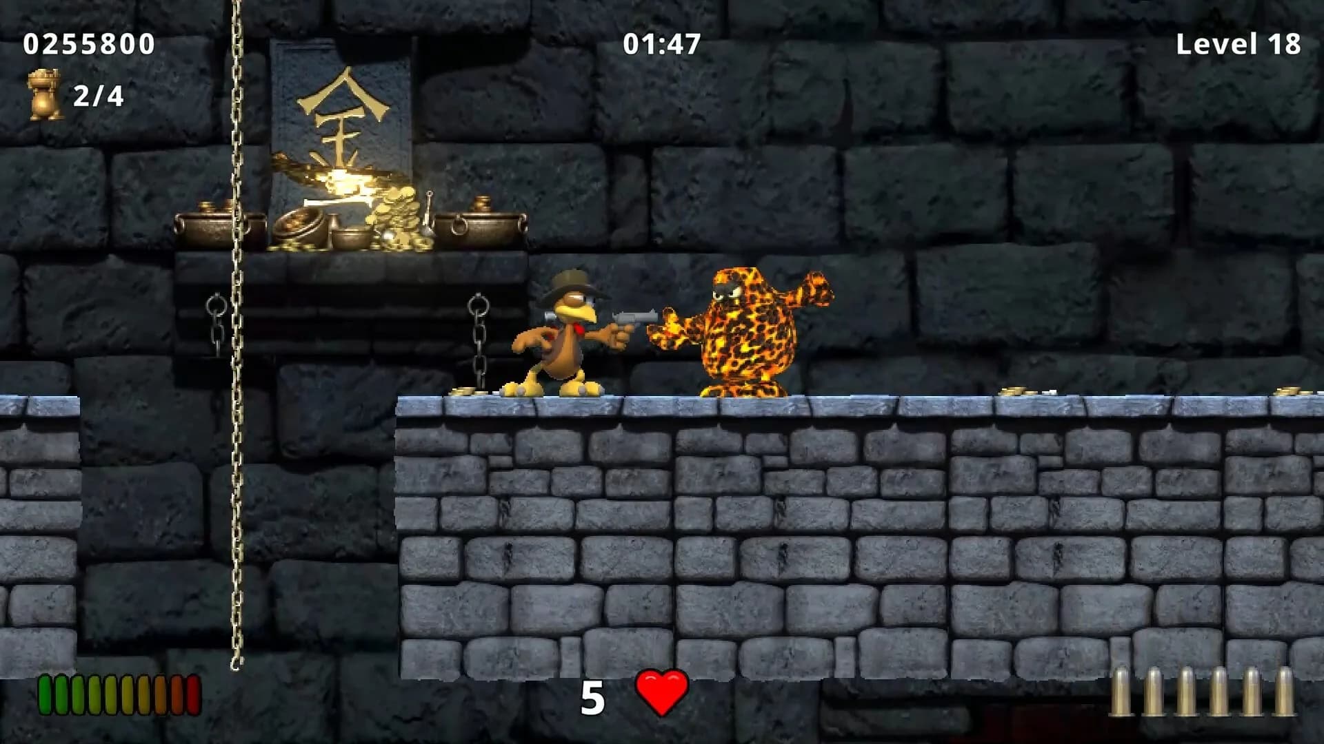 Moorhuhn Jump and Run 'Traps and Treasures 2' görsel 6