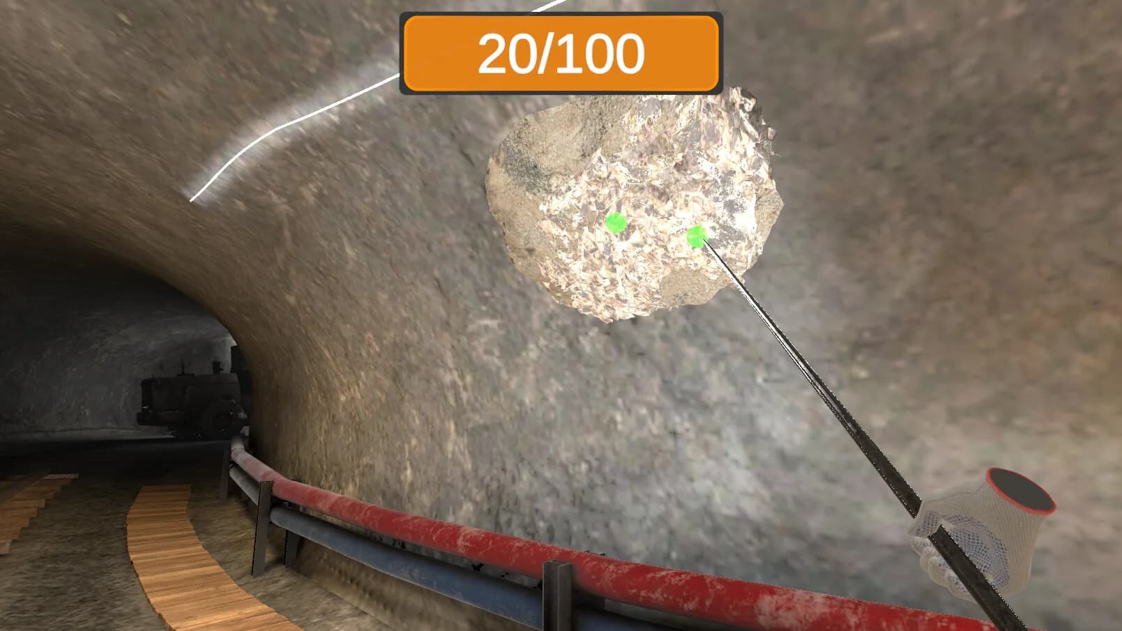 Underground roof fall hazard assessment VR Training görsel 5