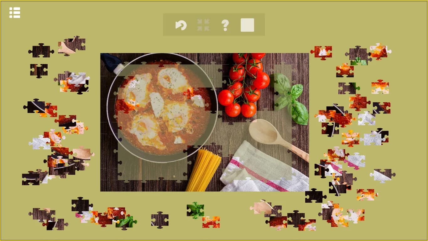 Jigsaw Puzzle Delicious Foods görsel 5