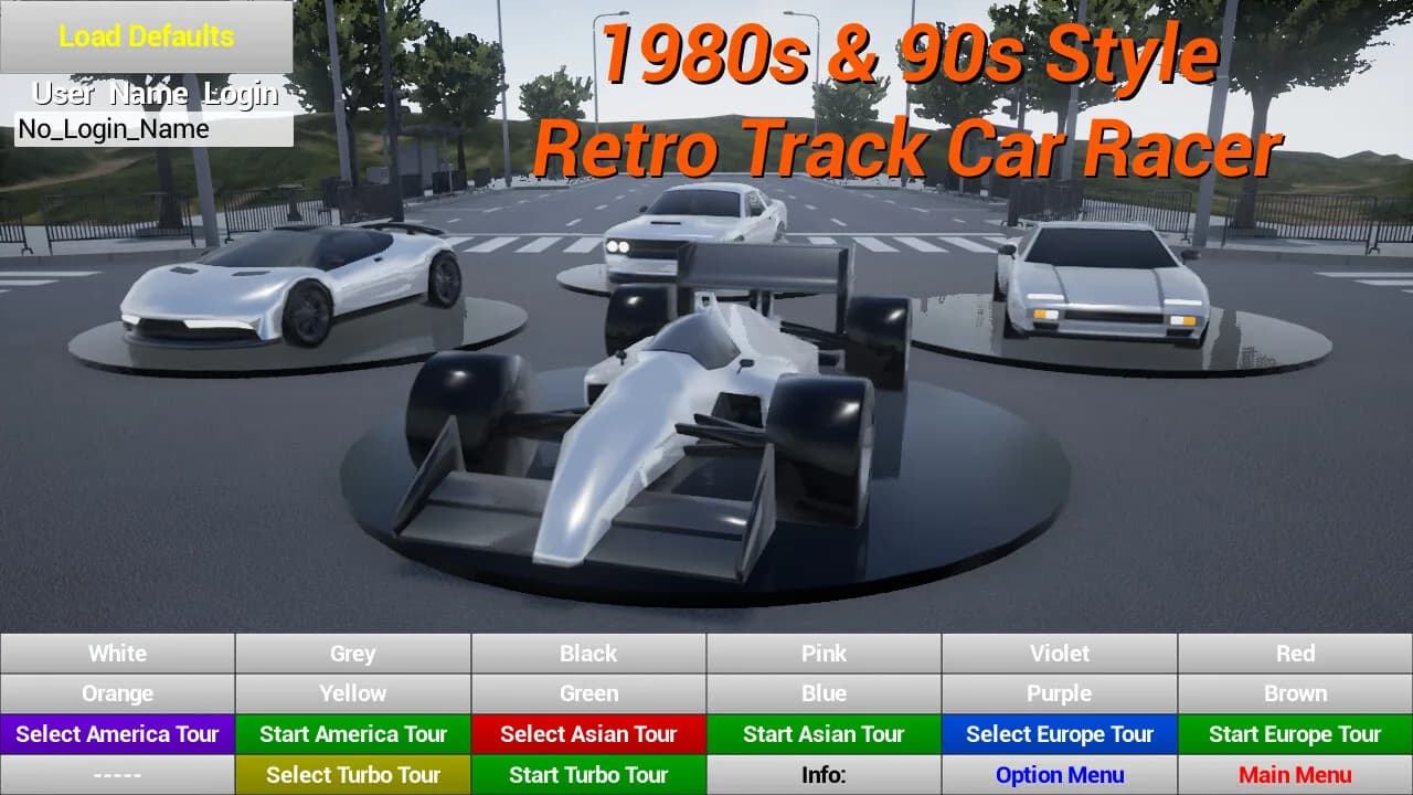 1980s & 90s Style - Retro Track Car Racer görsel 2