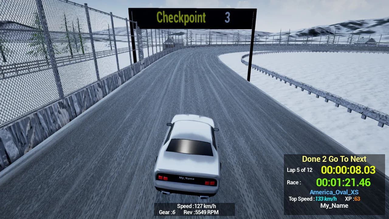 1980s & 90s Style - Retro Track Car Racer görsel 19