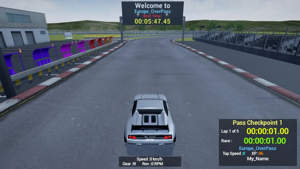 1980s & 90s Style - Retro Track Car Racer görsel 24