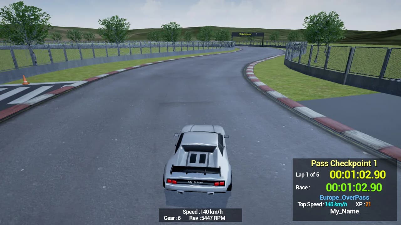 1980s & 90s Style - Retro Track Car Racer görsel 27