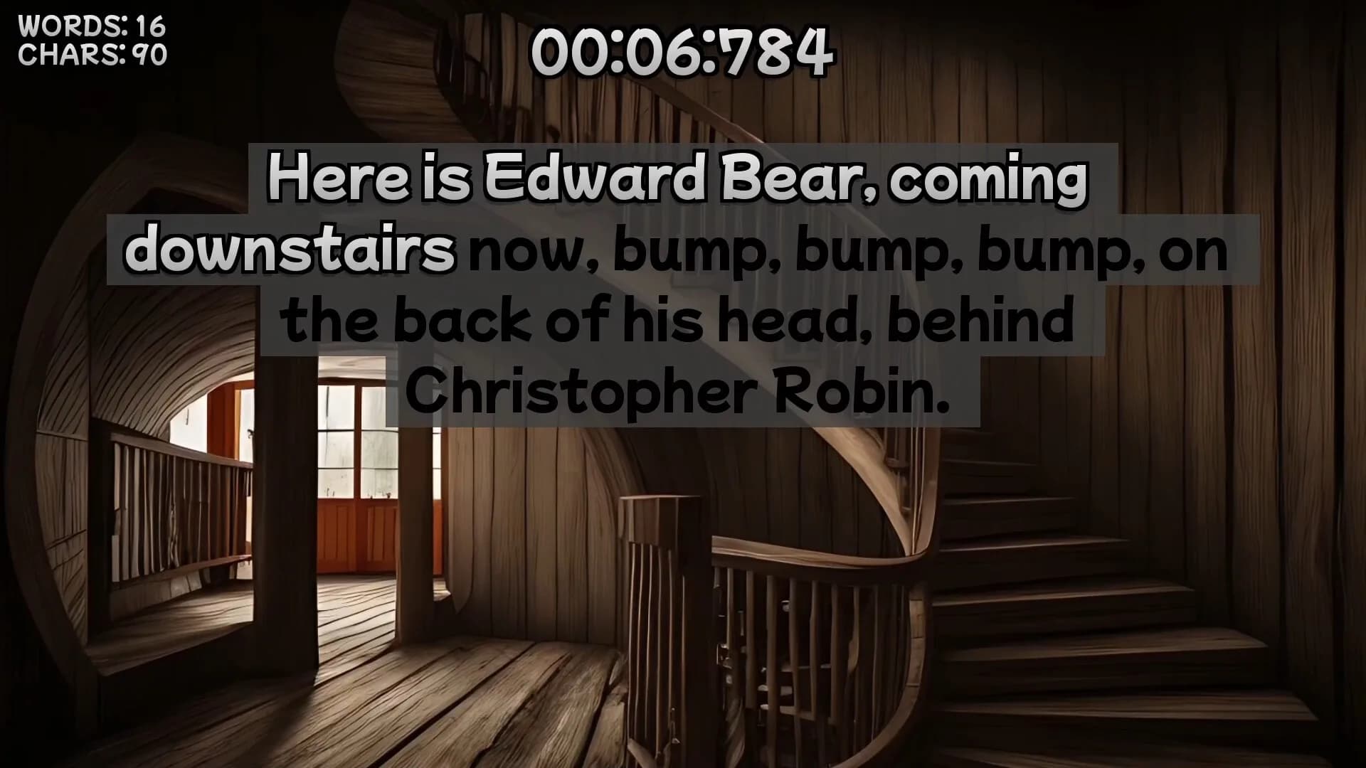 Winnie-the-Pooh's book writing speedrunner görsel 4