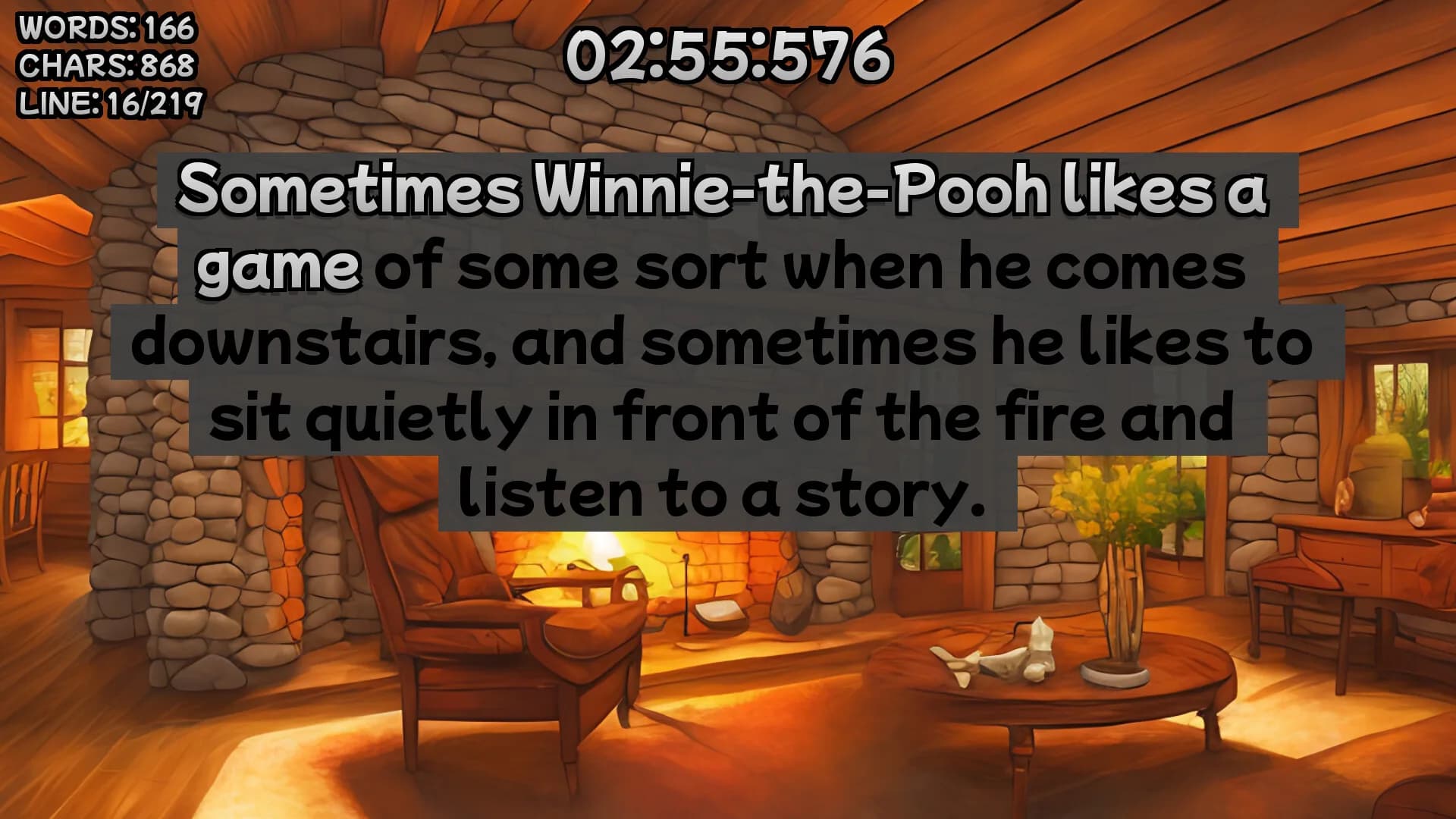Winnie-the-Pooh's book writing speedrunner görsel 7