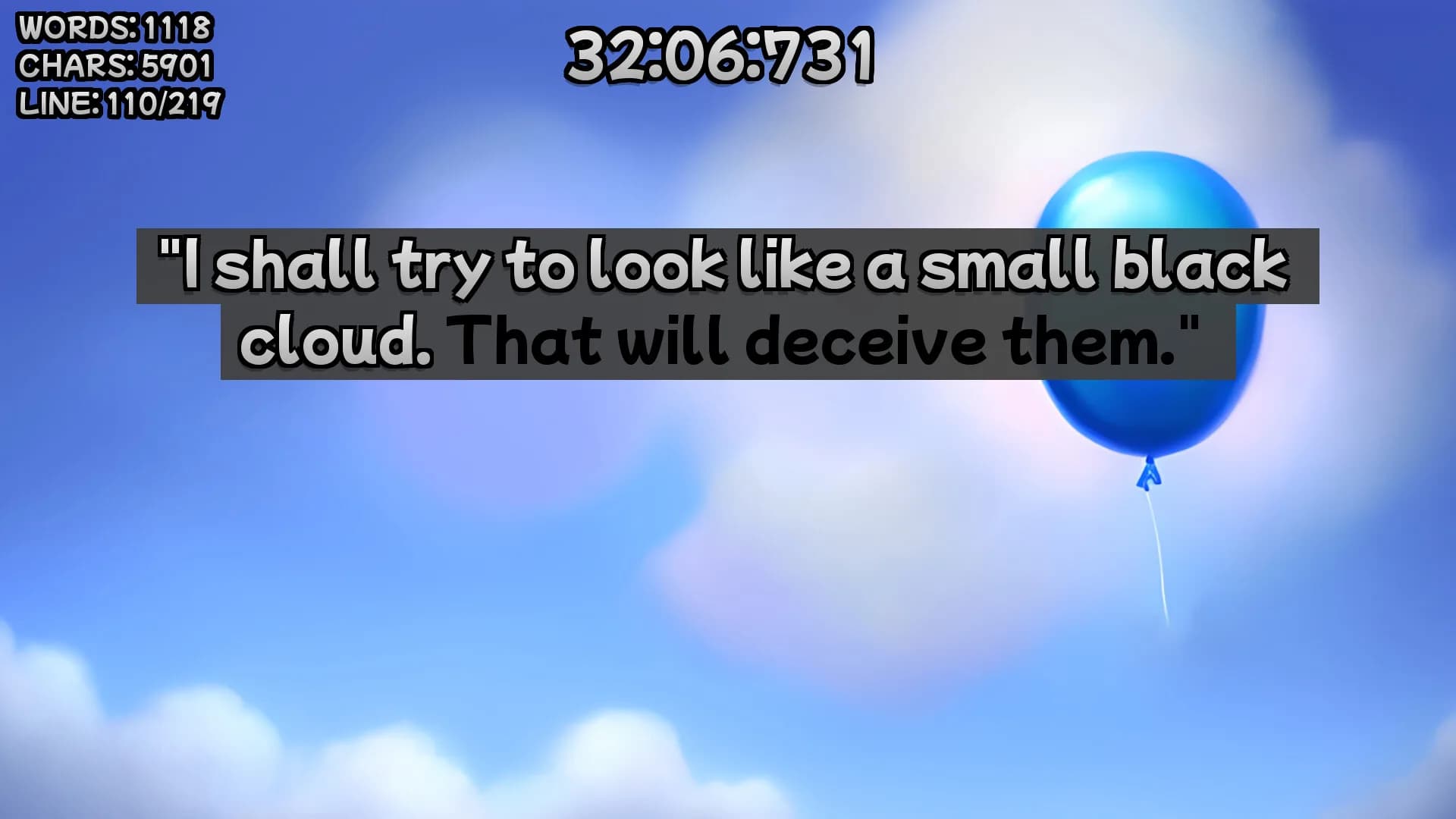 Winnie-the-Pooh's book writing speedrunner görsel 9