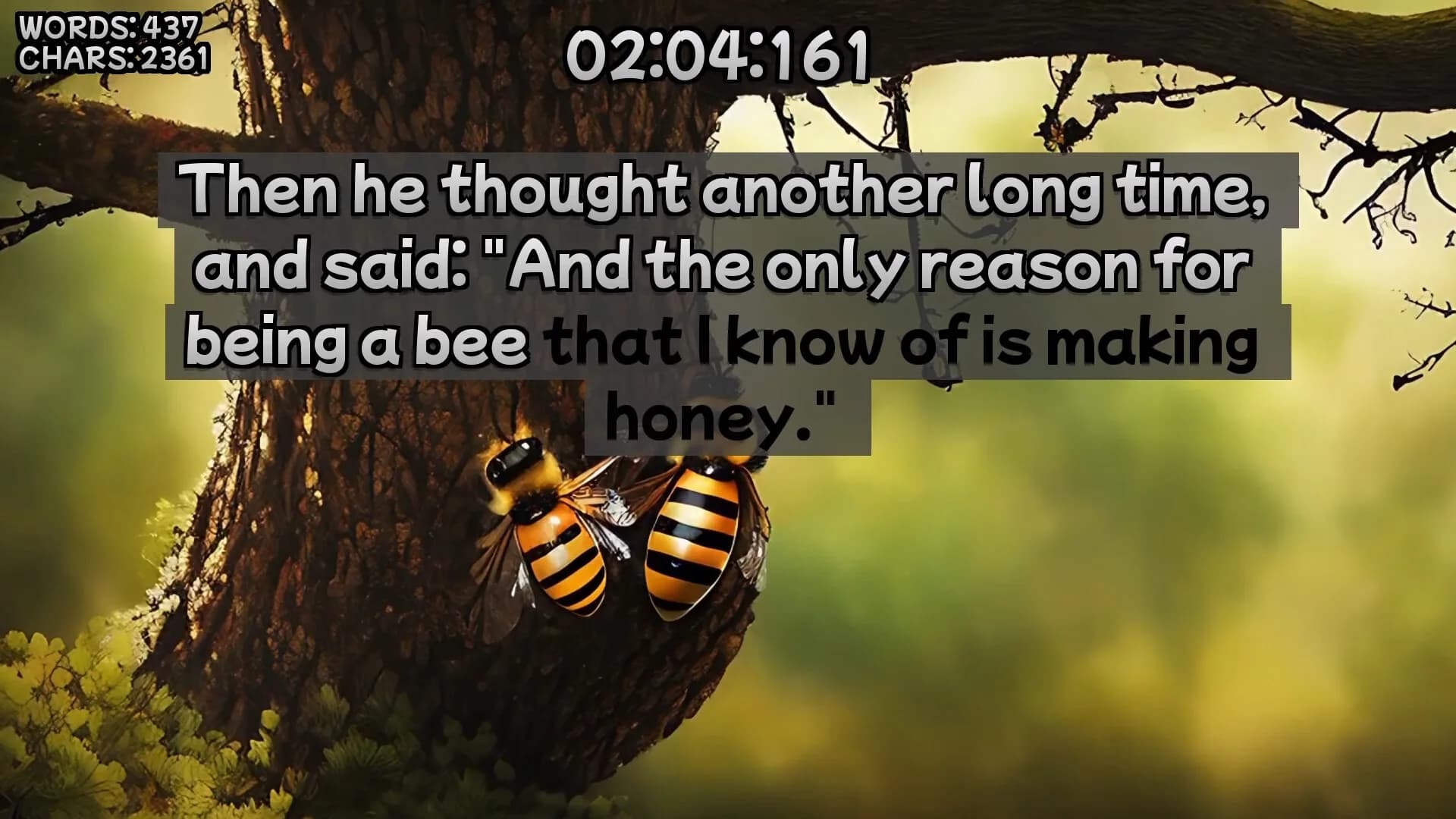 Winnie-the-Pooh's book writing speedrunner görsel 10