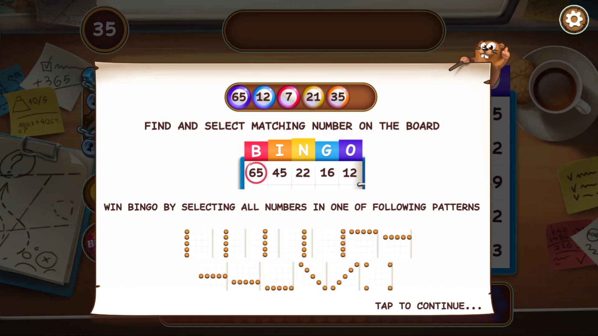 Bingo Beavers - Design &  Board game görsel 5