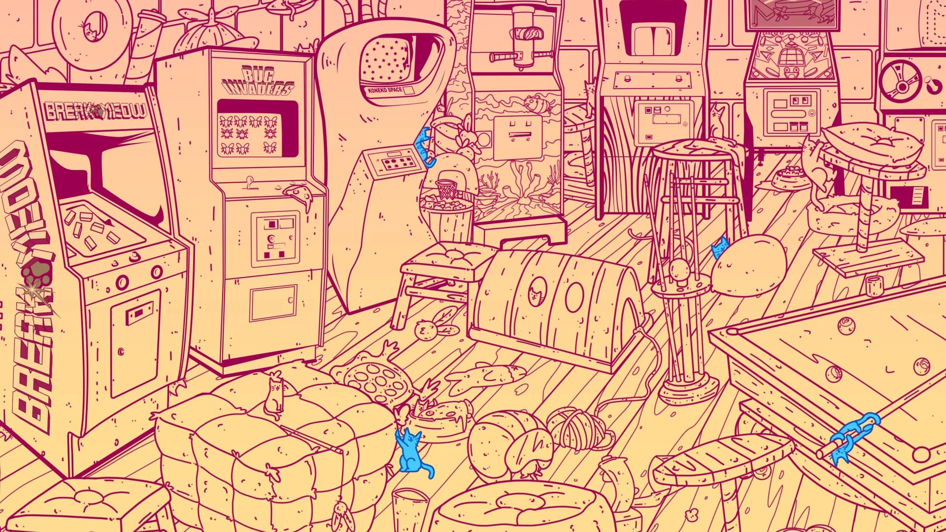 An Arcade Full of Cats görsel 2
