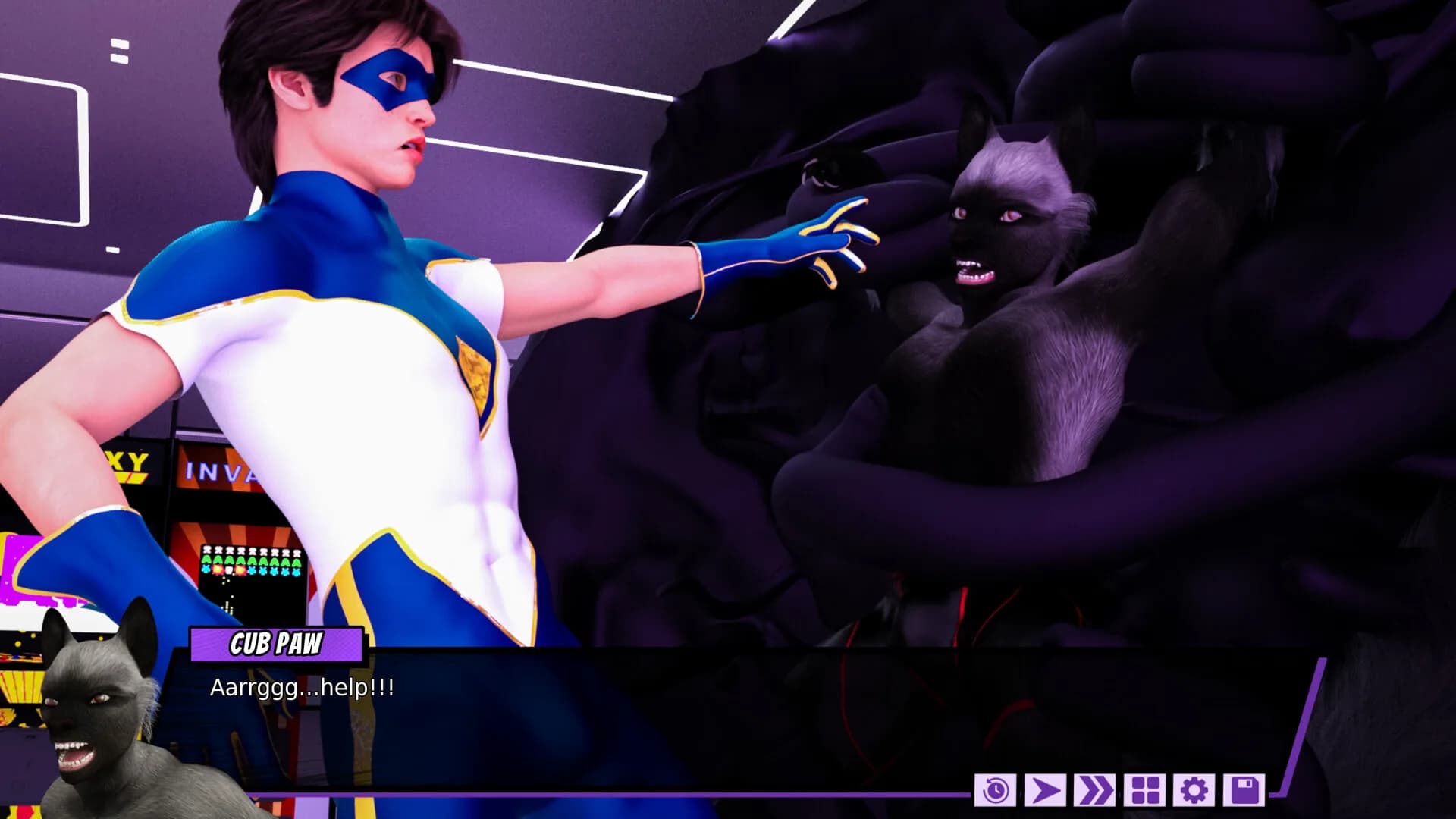 The Coming End: Fresh Force Frustrations (A Gay Superhero Visual Novel) görsel 6