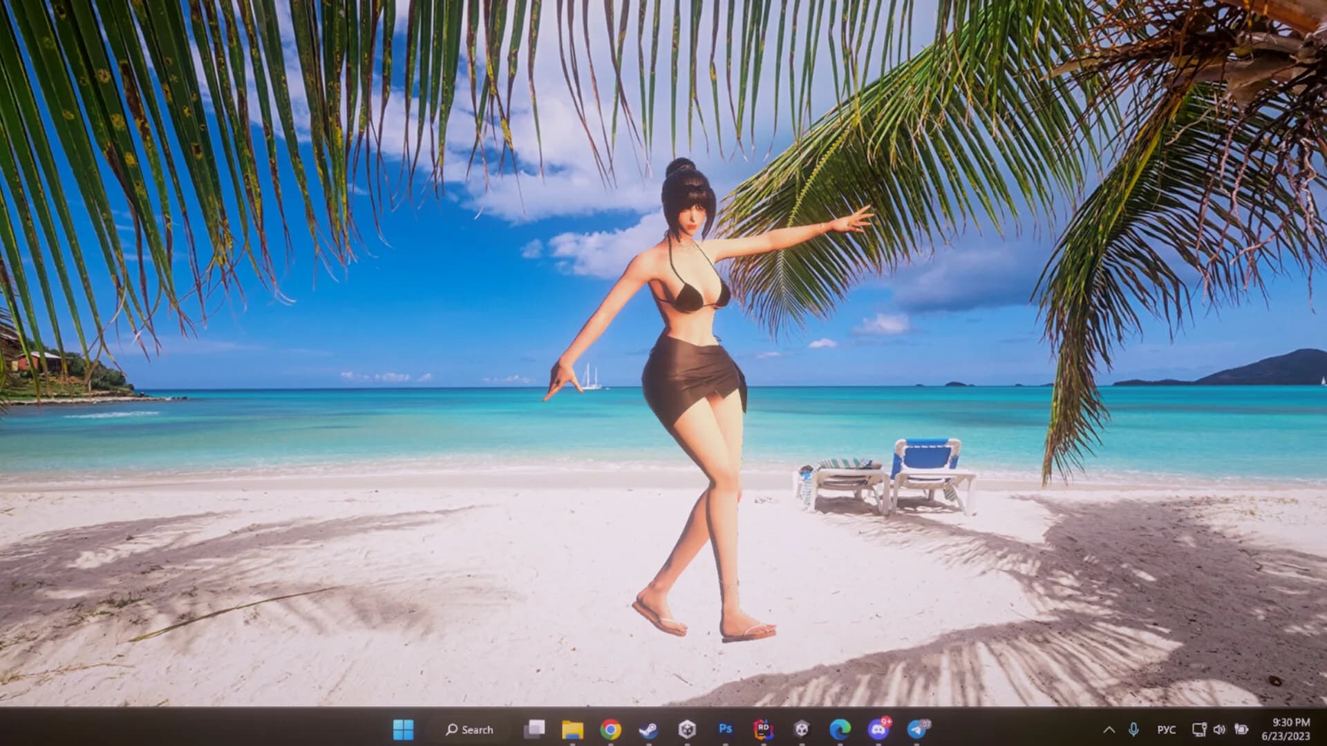 Desktop Beach Girls görsel 2