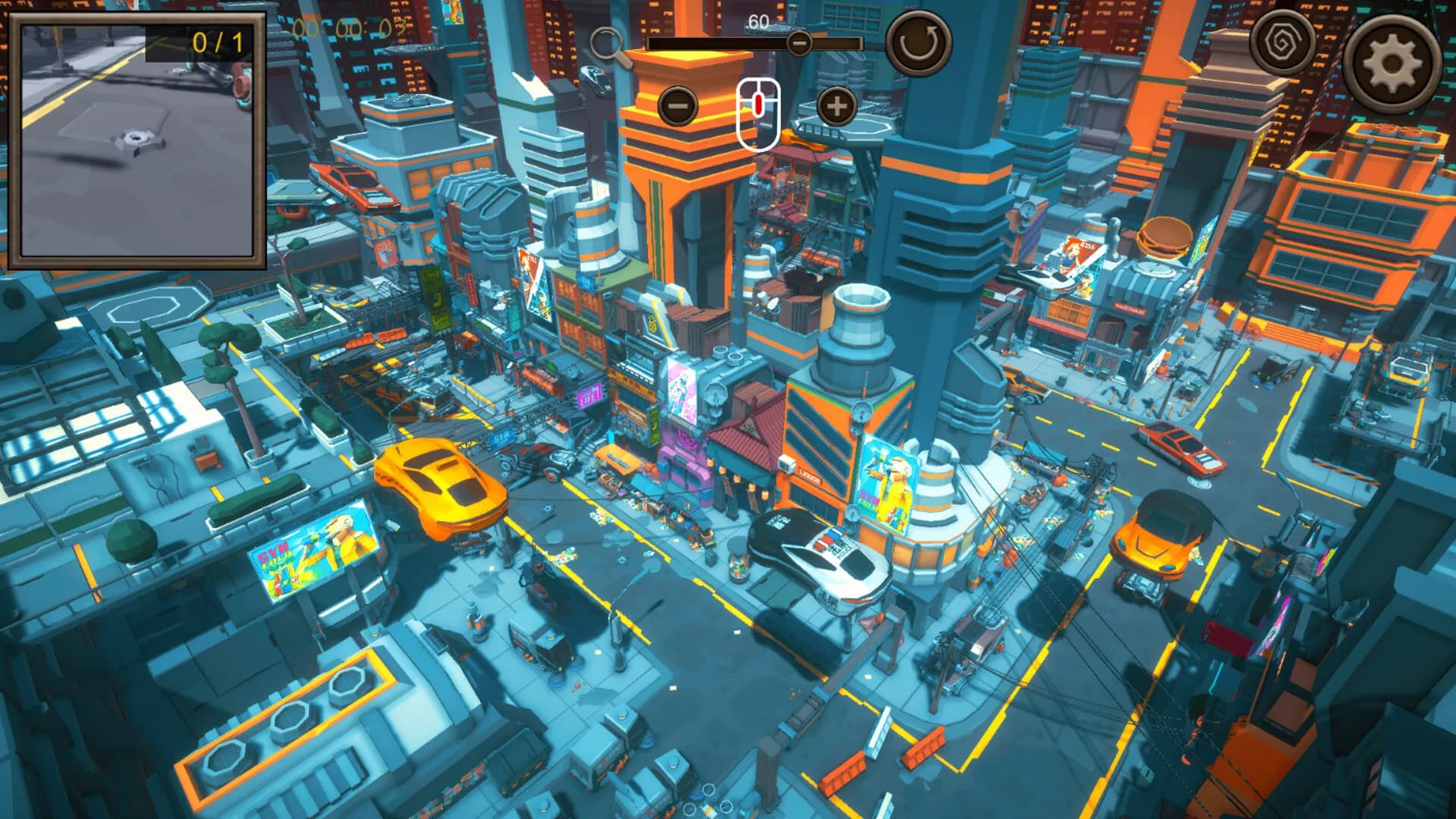 Hidden SciFi City Top-Down 3D görsel 2