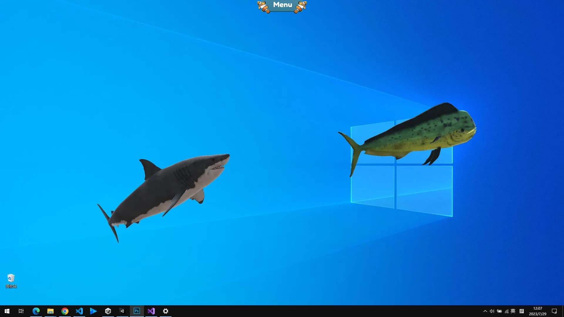 Fish on the desktop görsel 2