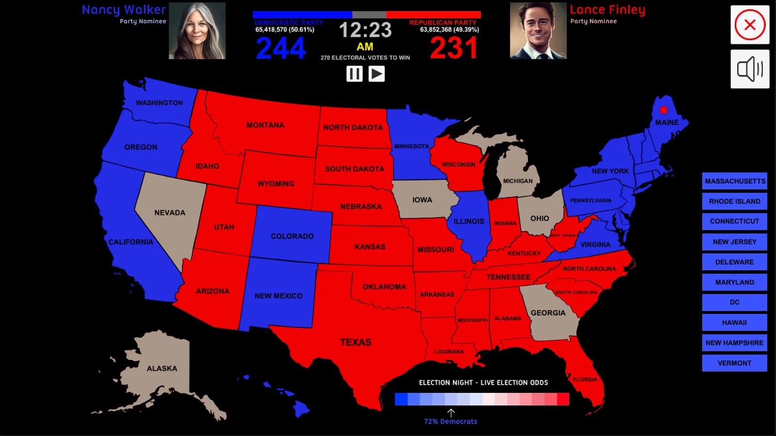 2024 U.S. Election Simulator görsel 2