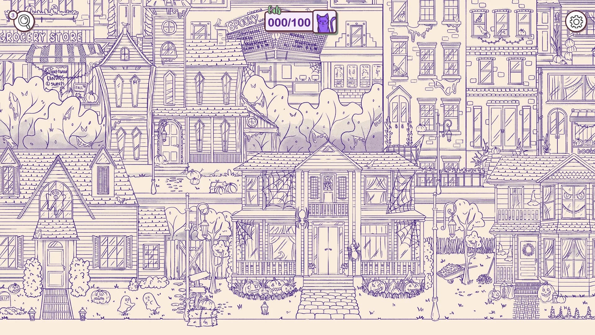 Hidden Cats in Spooky Town görsel 3