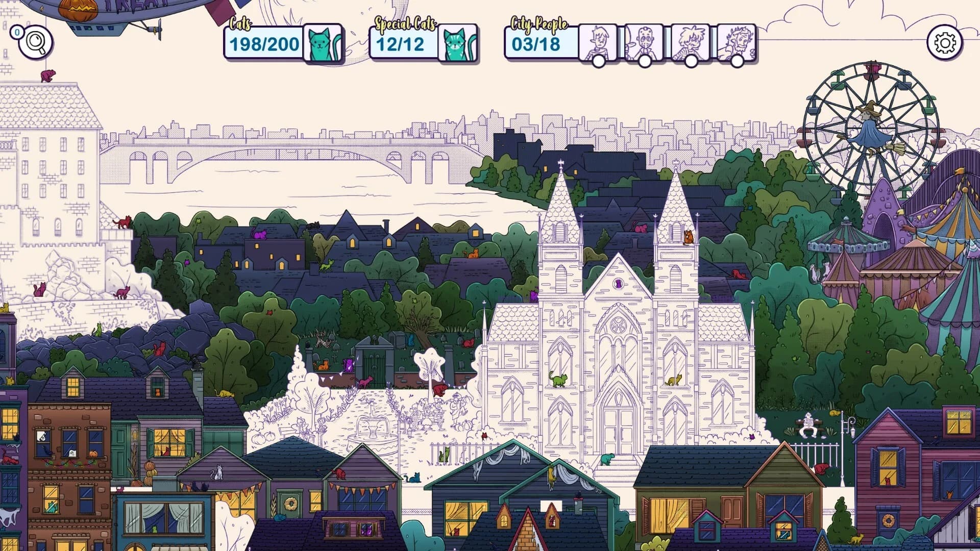 Hidden Cats in Spooky Town görsel 4