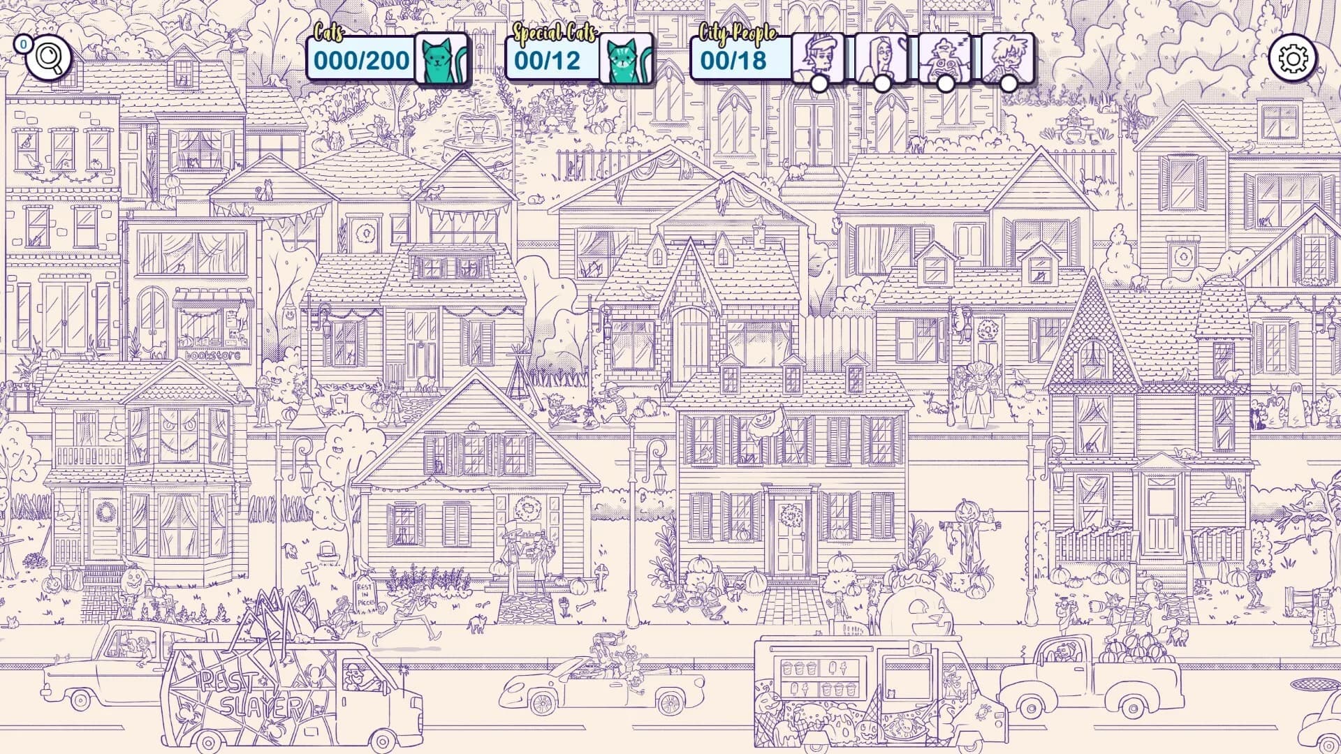Hidden Cats in Spooky Town görsel 5