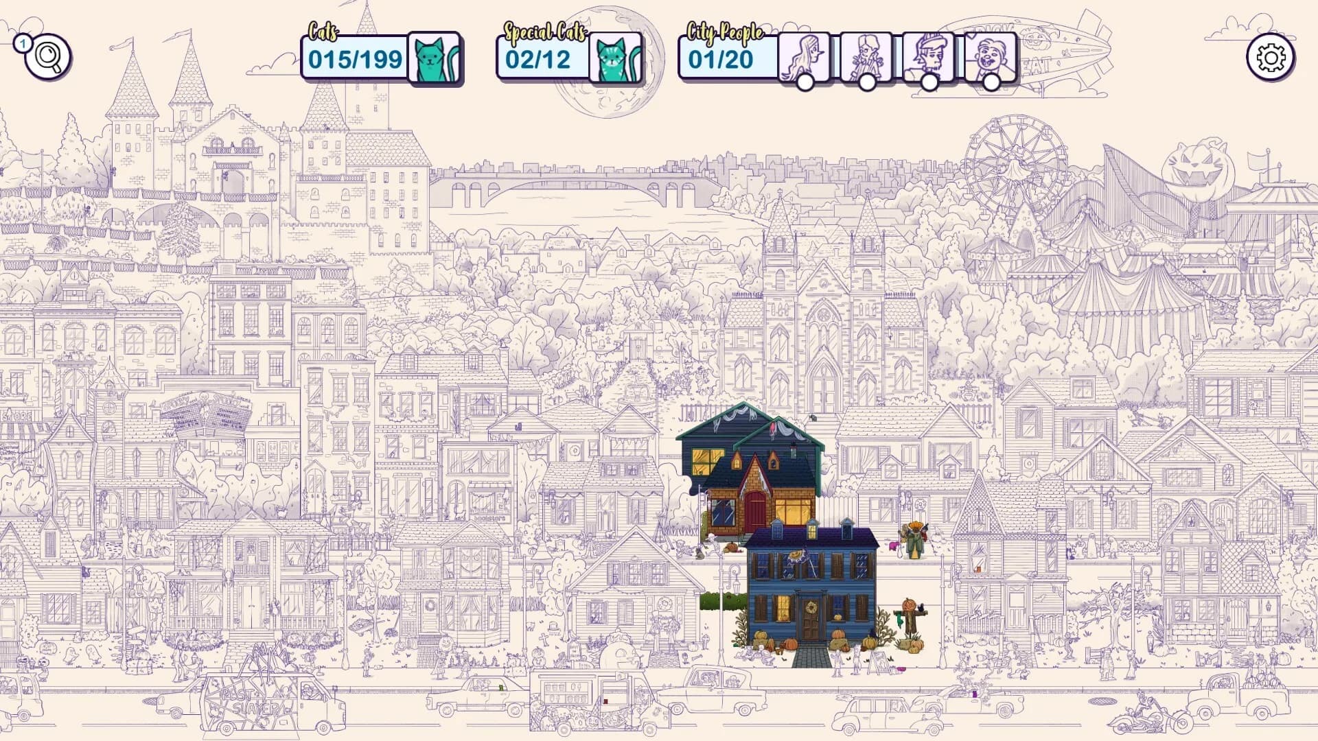 Hidden Cats in Spooky Town görsel 6