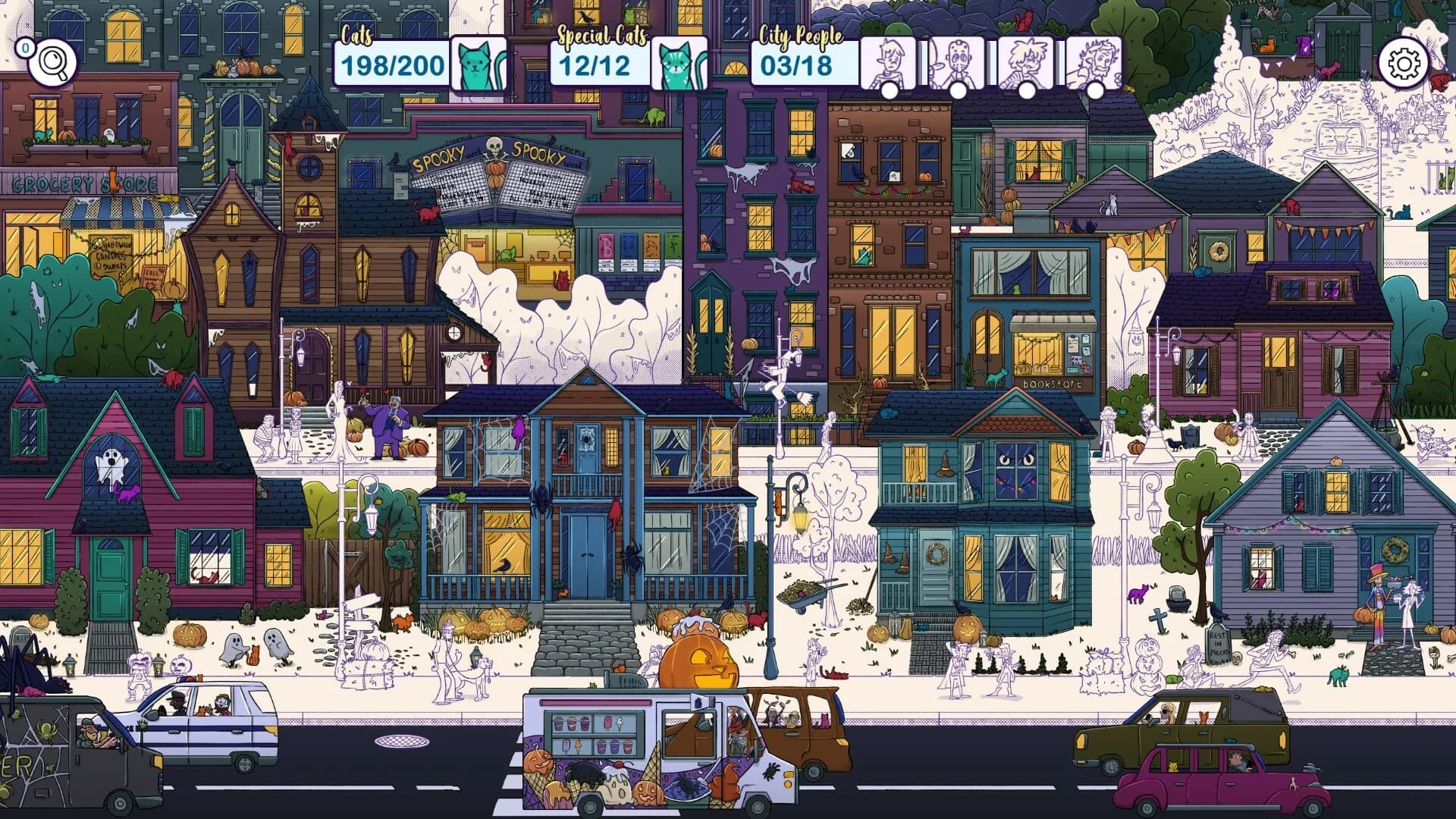 Hidden Cats in Spooky Town görsel 7