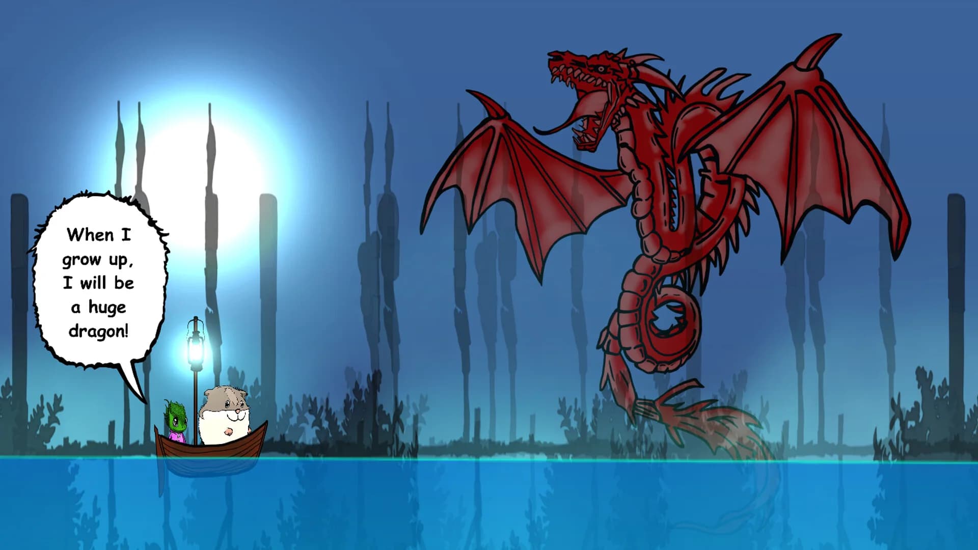 Visual novel for the kids: Lumi And Baby - Hamster And Baby Dragon görsel 3